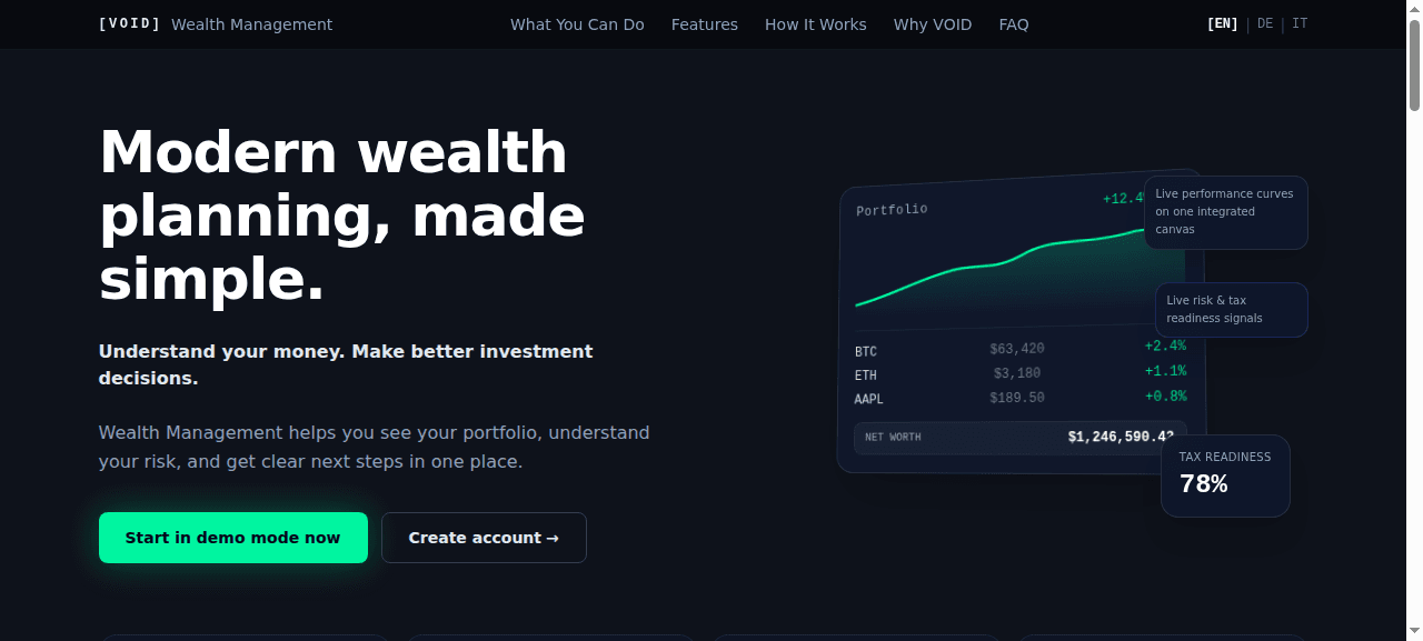 Wealth Management screenshot