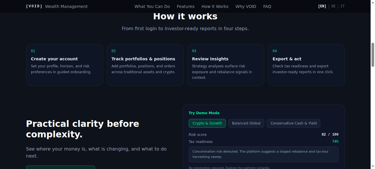 Wealth Management screenshot